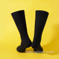 10 pairs breathable classical mid-calf black cotton socks